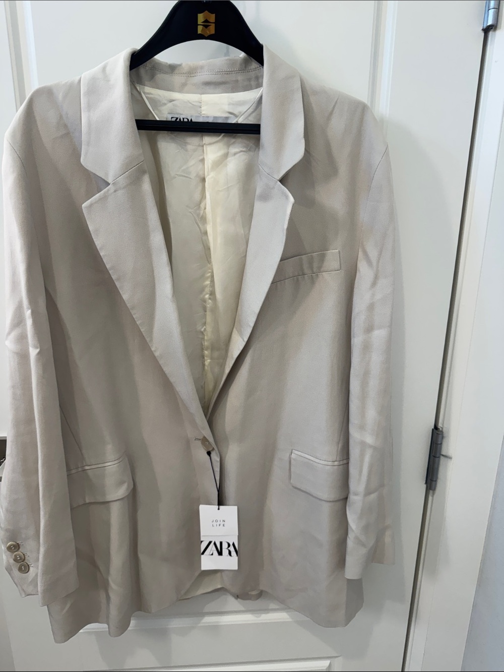 ZARA Light Beige Women's Blazer Jacket